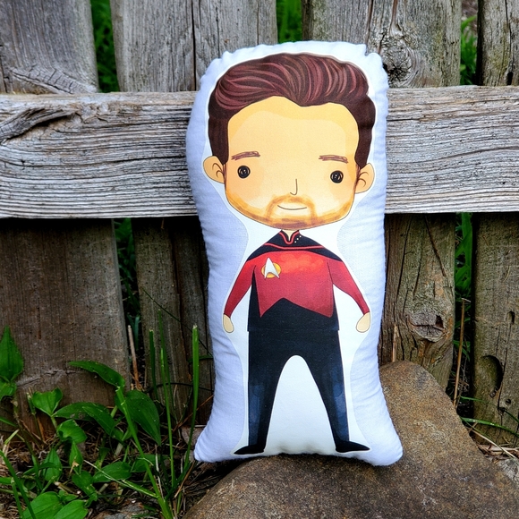 Star Trek TNG Commander Riker Pillow Pal. New. - Picture 1 of 1